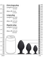 Swirled Butt Plug Set - Black - obrazek 4