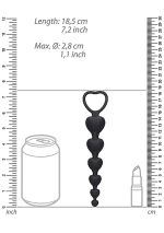 Anal Heart Beads - Black - obrazek 4