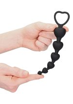 Anal Heart Beads - Black - obrazek 6