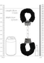Pleasure Furry Hand Cuffs - With Quick-Release Button - obrazek 6