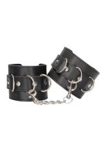 Bonded Leather Hand or Ankle Cuffs - With Adjustable Straps - obrazek 2