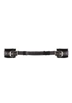Bonded Leather Hand Cuffs With Handle - obrazek 3