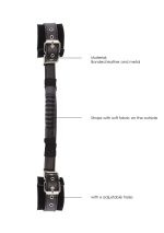 Bonded Leather Hand Cuffs With Handle - obrazek 5