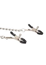 Velcro Collar With Nipple Clamps - With Adjustable Straps - obrazek 3