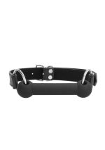 Silicone Bit Gag - With Adjustable Bonded Leather Straps - obrazek 2