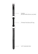 Silicone Bit Gag - With Adjustable Bonded Leather Straps - obrazek 5