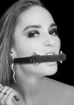 Silicone Bit Gag - With Adjustable Bonded Leather Straps - obrazek 7