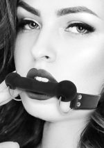Silicone Bit Gag - With Adjustable Bonded Leather Straps - obrazek 8