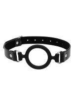Silicone Ring Gag - With Adjustable Bonded Leather Straps - obrazek 2