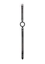 Silicone Ring Gag - With Adjustable Bonded Leather Straps - obrazek 3
