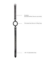 Silicone Ring Gag - With Adjustable Bonded Leather Straps - obrazek 4