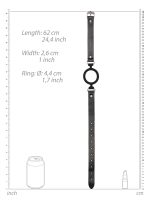 Silicone Ring Gag - With Adjustable Bonded Leather Straps - obrazek 5