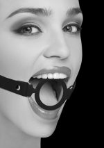 Silicone Ring Gag - With Adjustable Bonded Leather Straps - obrazek 8