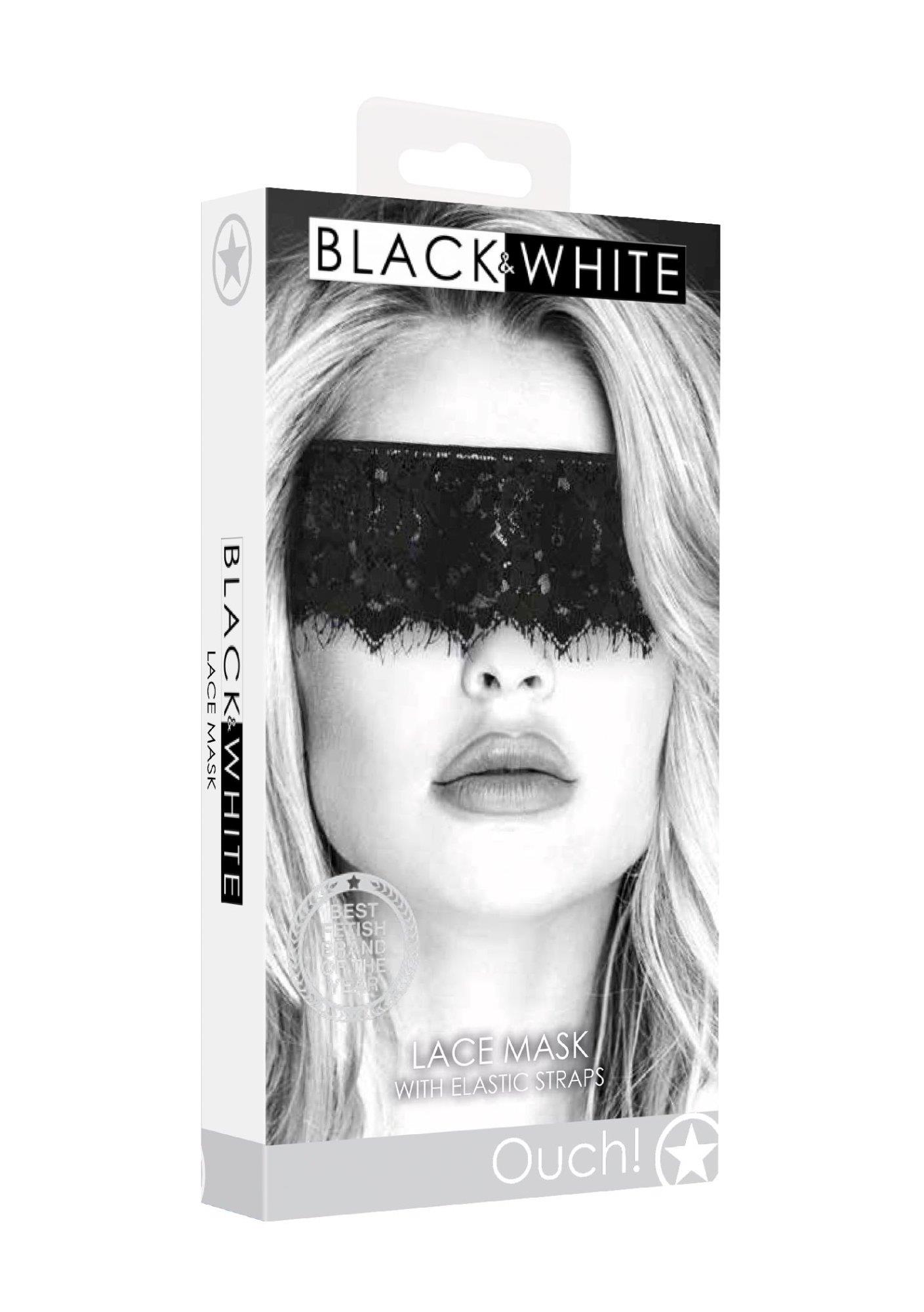 36-OU682BLK Lace Mask - With Elastic Straps - obrazek 1