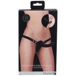 Ouch! - Dual Silicone Ribbed Strap-On - Adjustable - Black - obrazek 2