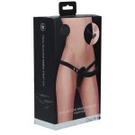 Ouch! - Dual Silicone Ribbed Strap-On - Adjustable - Black - obrazek 3