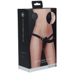 Ouch! - Silicone Ribbed Strap-On - Adjustable - Black - obrazek 3