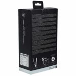 Ouch! - Vibrating - Rechrgeable - 10 Speed Silicone Ribbed Strap-On - Adjustable - Black - obrazek 4