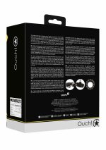 Open Mouth Gag with Plug Stopper - Black - obrazek 3