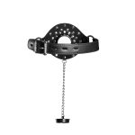 Open Mouth Gag with Plug Stopper - Black - obrazek 4