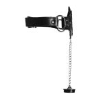 Open Mouth Gag with Plug Stopper - Black - obrazek 5