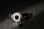 Open Mouth Gag with Plug Stopper - Black - obrazek 13