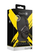 Head Harness with Breathable Ball Gag and Nose Hooks - Black - obrazek 2