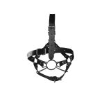 Head Harness with Spider Gag and Nose Hooks - Black - obrazek 4