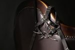 Head Harness with Spider Gag and Nose Hooks - Black - obrazek 12
