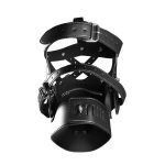 Head Harness with Zip-up Mouth and Lock - Black - obrazek 4