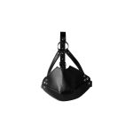 Head Harness with Mouth Cover and Solid Ball Gag - Black - obrazek 4