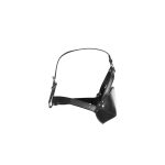 Head Harness with Mouth Cover and Solid Ball Gag - Black - obrazek 7