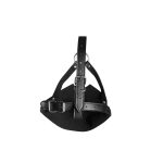 Head Harness with Mouth Cover and Solid Ball Gag - Black - obrazek 10