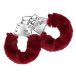 Furry Metal Hand Cuffs - Red - obrazek 4