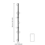 Spreader Bar with Multiple Hooks - Silver - obrazek 8