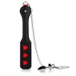 Hearts Paddle with Metal Anal Plug - obrazek 4