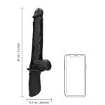 Hand Held Liquid Silicone Vibrating and Thrusting Sex Machine - Black - obrazek 8