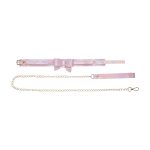Paris Collection - Collar with Leash - Pink - obrazek 5