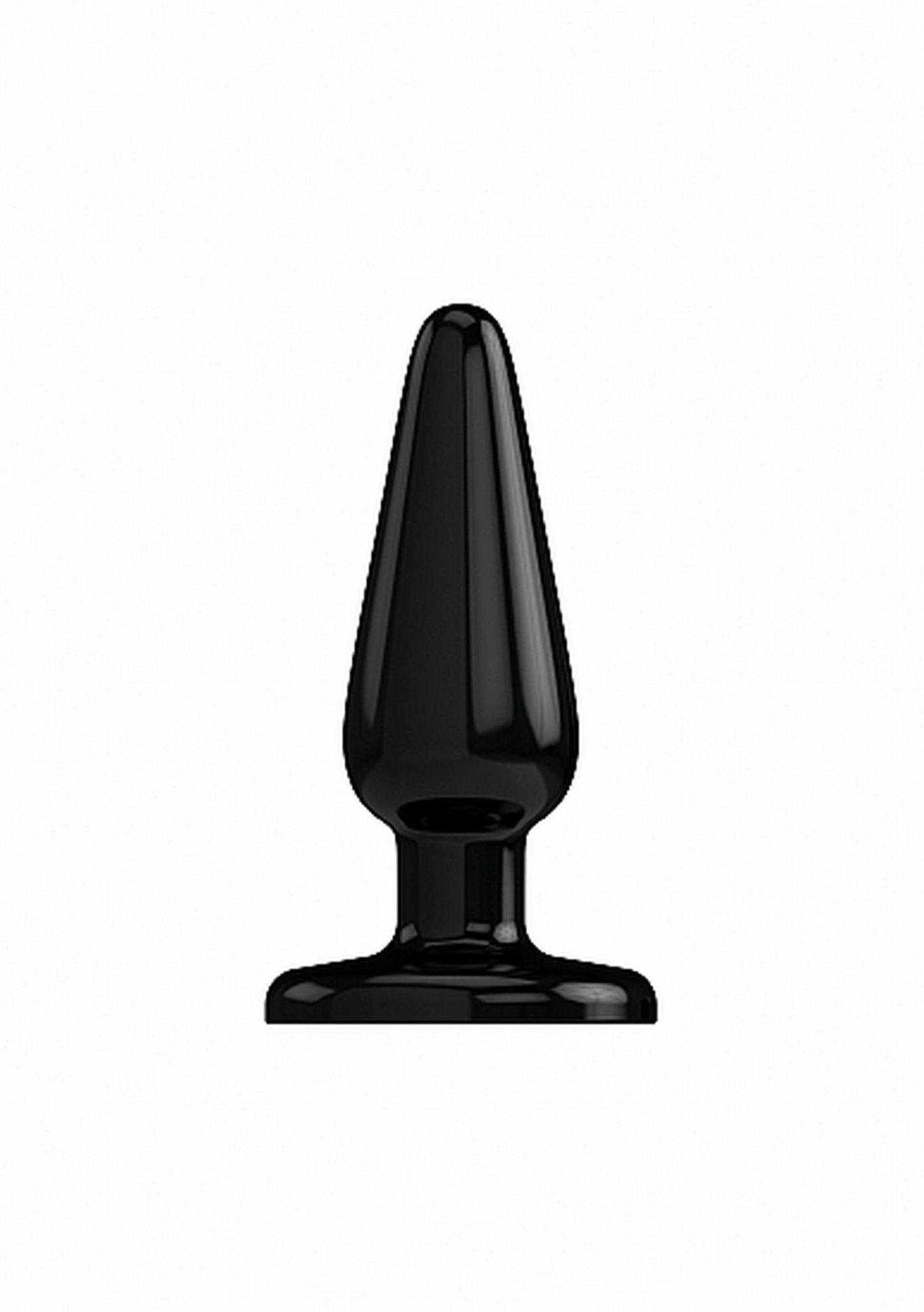 36-PLU001BLK Butt Plug - Basic - 3 Inch - Black - obrazek 1