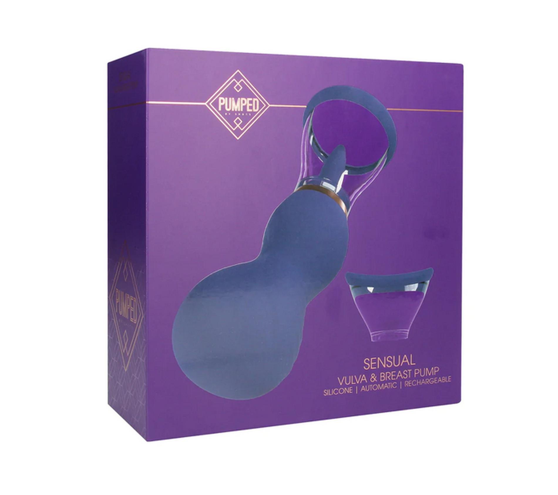 36-PM047PUR_02 Sensual - Rechargeable Vulva and Breast Pump - Purple - obrazek 1