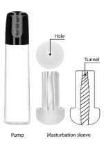 Automatic Cyber Pump with Masturbation Sleeve - Transparent - obrazek 11