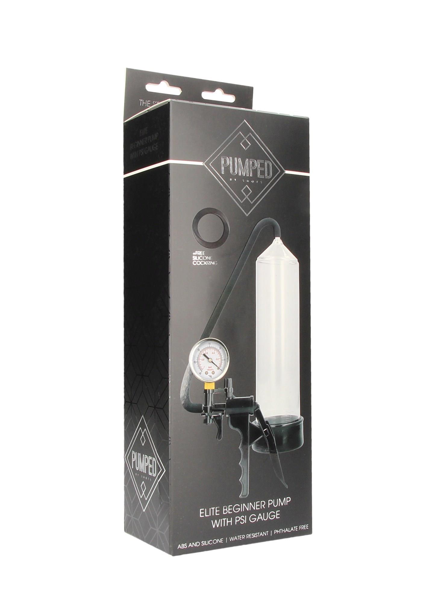 36-PMP045TRA Elite Beginner Pump With PSI Gauge - Transparent - obrazek 1