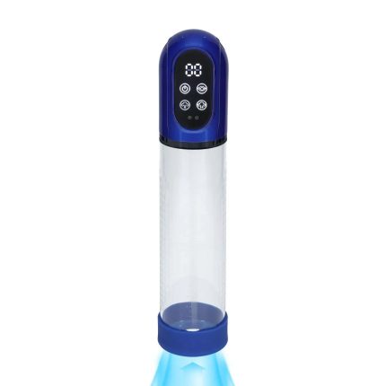 Engage - Automatic Waterproof Penis Pump and Masturbator - Metallic Blue