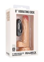 Vibrating Realistic Cock - 8"" - With Scrotum - Skin - obrazek 2