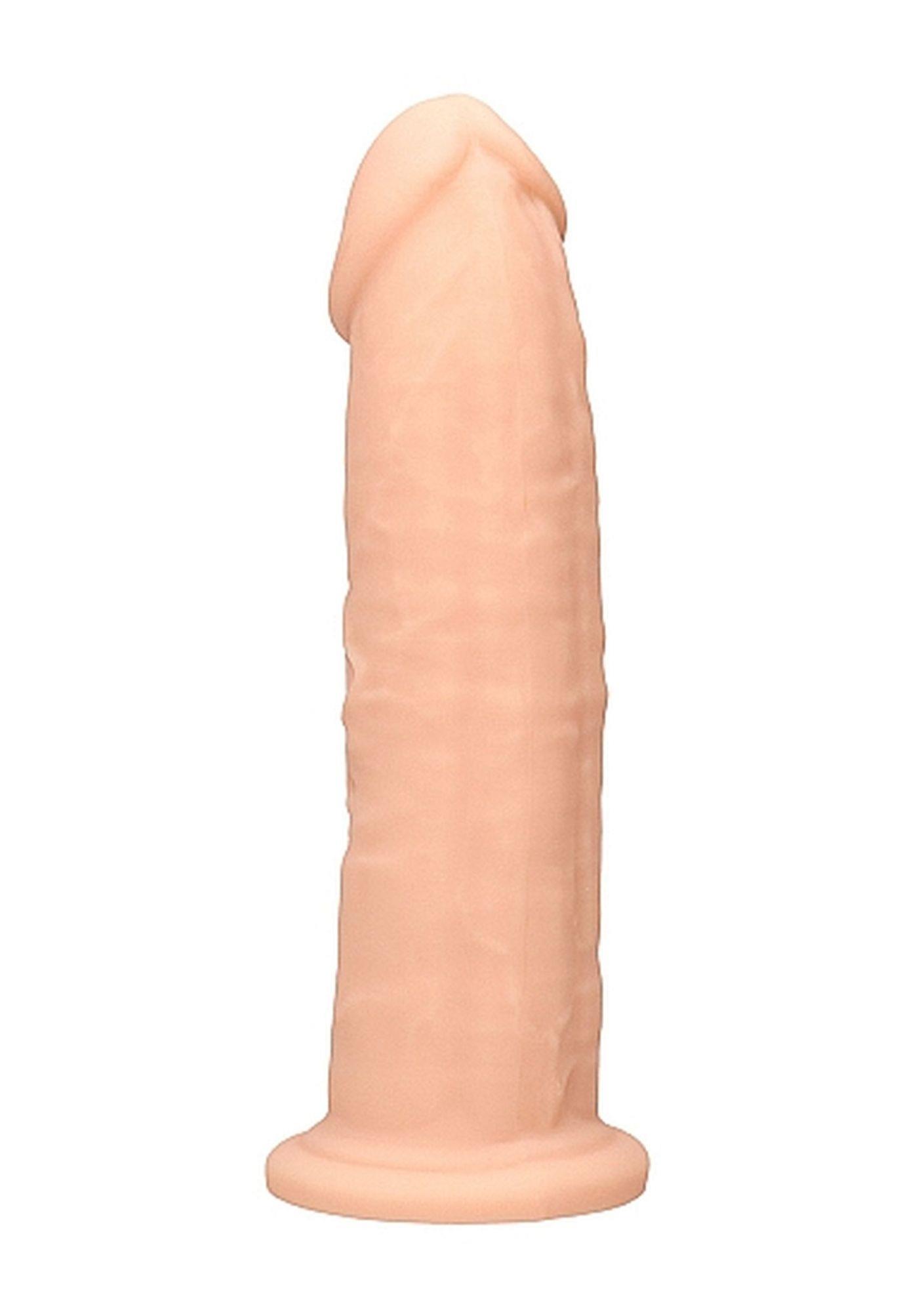 36-REA081FLE Silicone Dildo Without Balls - 22,8 cm - Flesh - obrazek 1