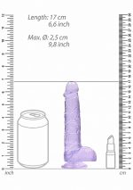 6"" / 15 cm Realistic Dildo With Balls - Purple - obrazek 3
