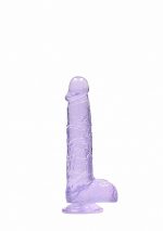 6"" / 15 cm Realistic Dildo With Balls - Purple - obrazek 4