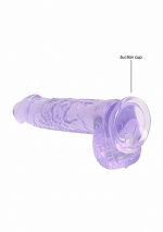 6"" / 15 cm Realistic Dildo With Balls - Purple - obrazek 5