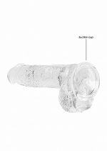 6"" / 15 cm Realistic Dildo With Balls - Transparent - obrazek 5