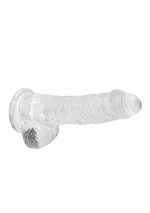 6"" / 15 cm Realistic Dildo With Balls - Transparent - obrazek 6